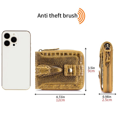 Portefeuille Homme Cuir Effet Crocodile 7