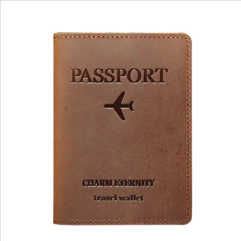 Gusti Cuir Brodie - Étui Passeport Cuir Vachette Vintage Marron Clair, Pratique Voyage