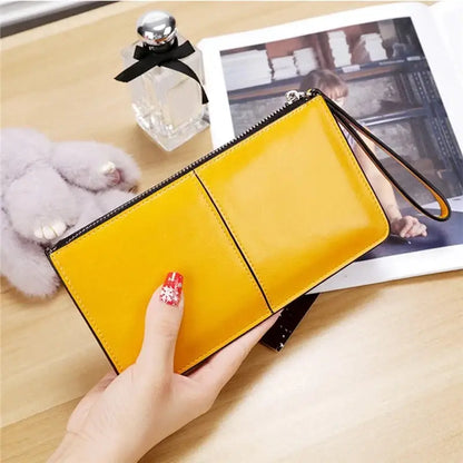 Grand Portefeuille Femme avec Anse Jaune