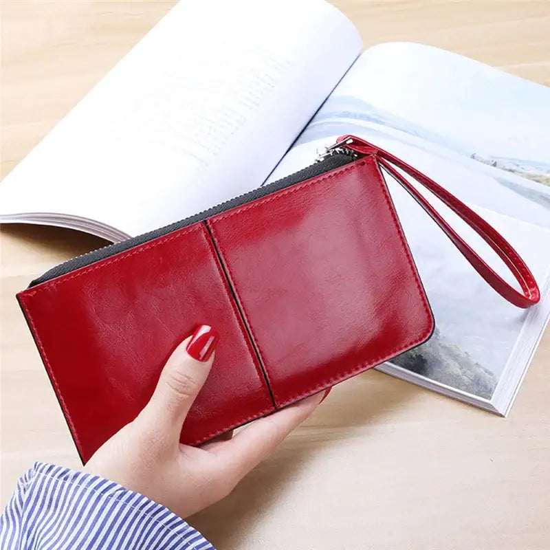 Grand Portefeuille Femme avec Anse Rouge