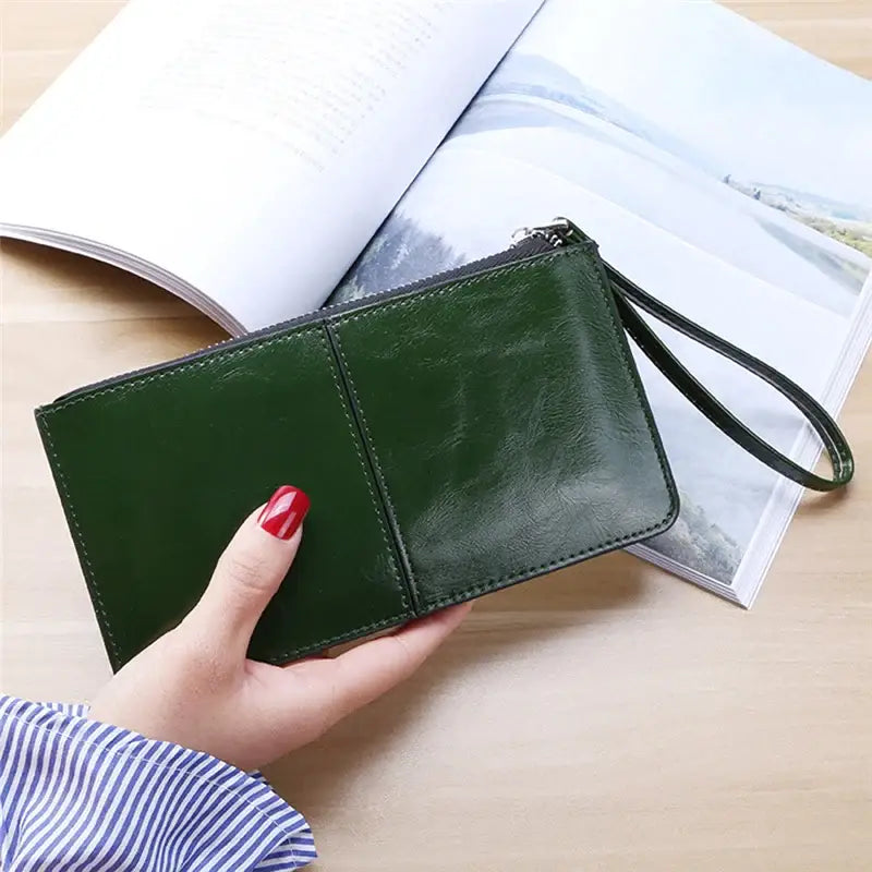 Grand Portefeuille Femme avec Anse Vert