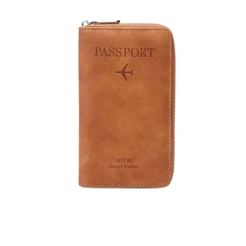 Passeport Couverture et Porte-Cartes RFID Camel
