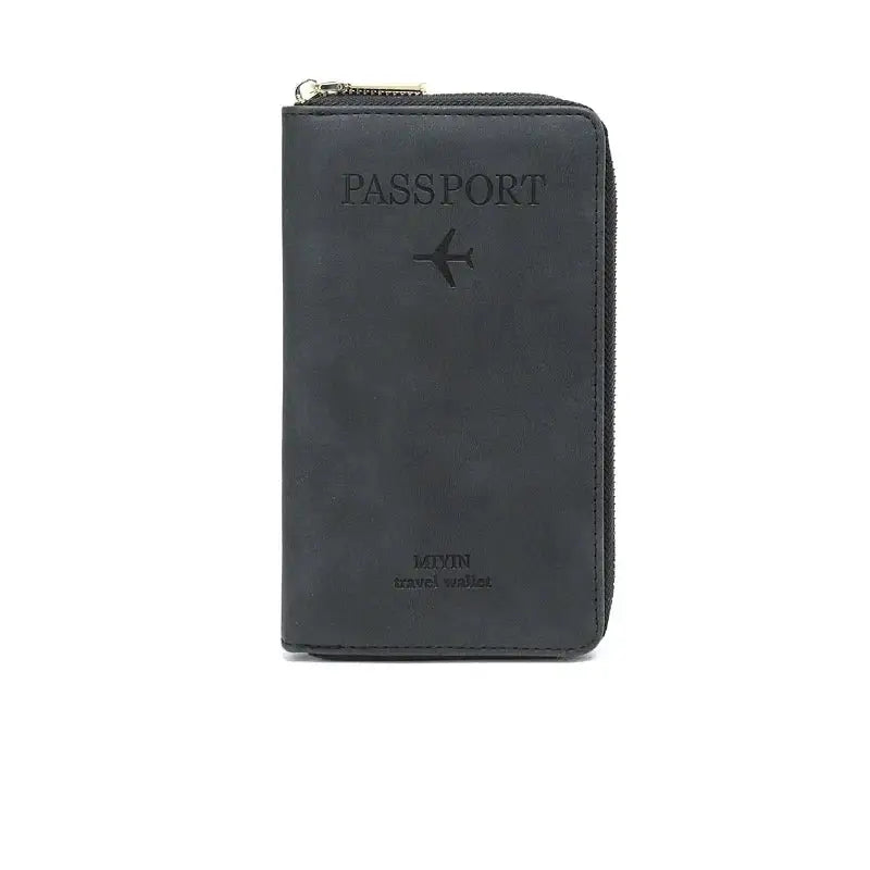 Passeport Couverture et Porte-Cartes RFID Noir