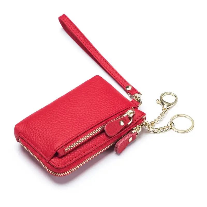 Petit Porte Monnaie Porte-Carte Femme Rouge