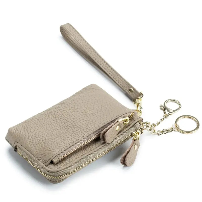 Petit Porte Monnaie Porte-Carte Femme Taupe