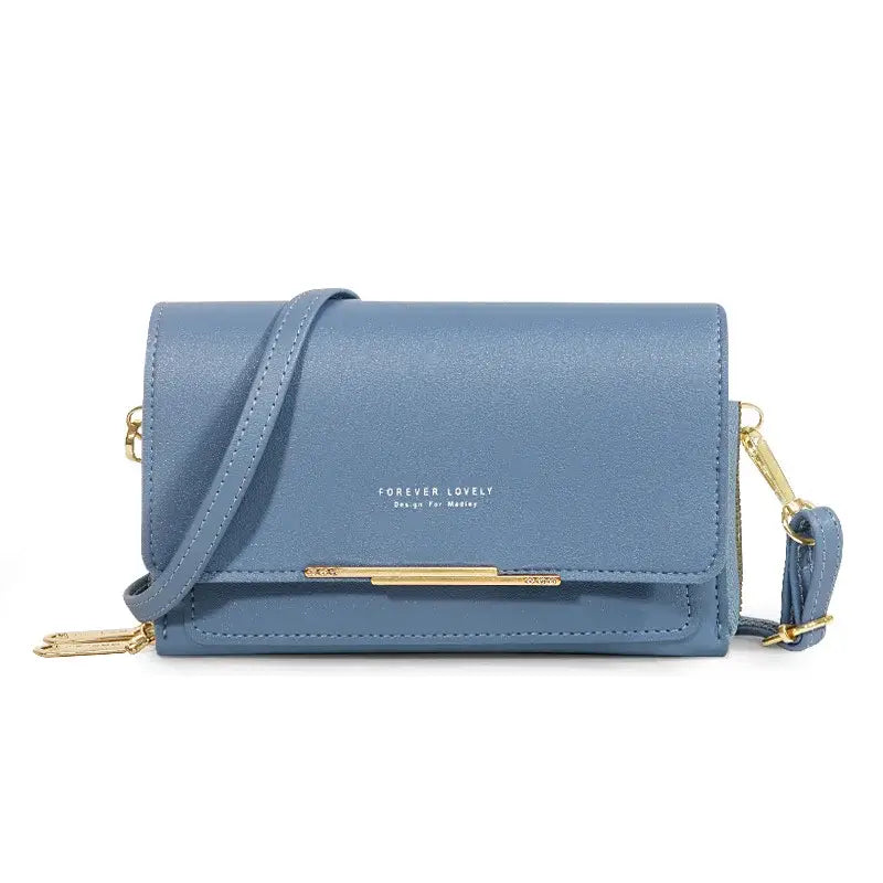 Pochette Portefeuille Bandoulière Femme Bleu ciel