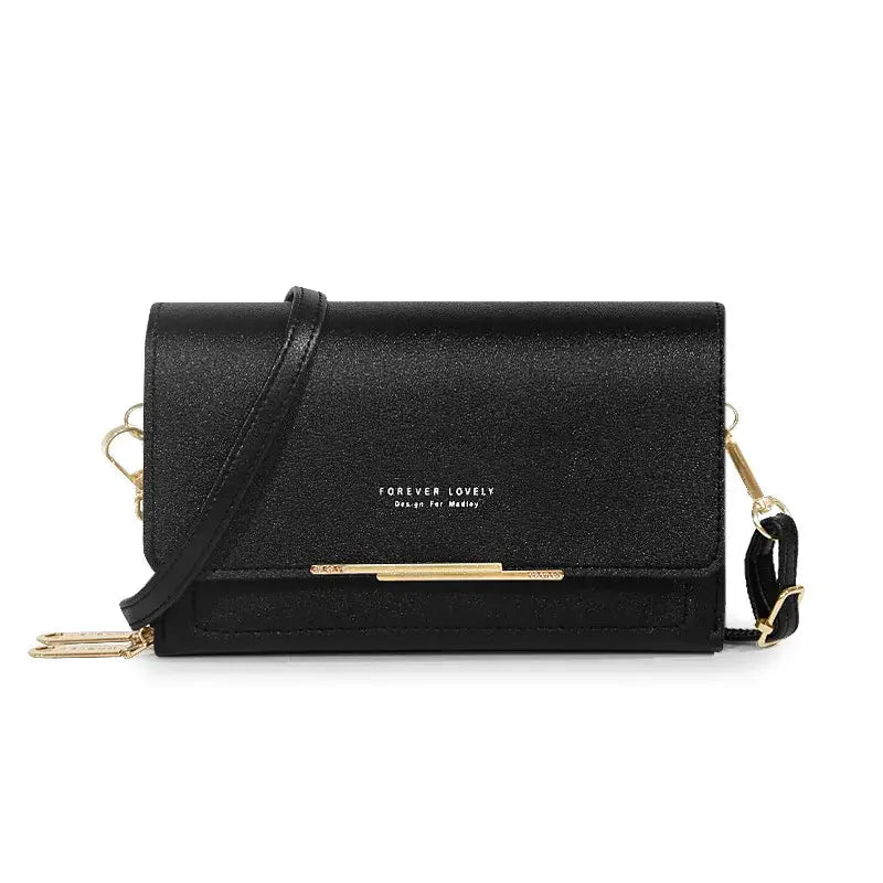 Pochette Portefeuille Bandoulière Femme Noir