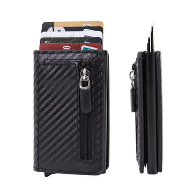 Porte-Cartes Éjectable Homme avec Zip