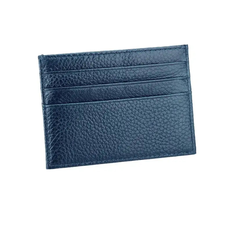 Porte Carte en Cuir Bleu pétrole