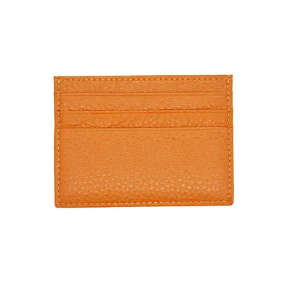 Porte Carte en Cuir Orange
