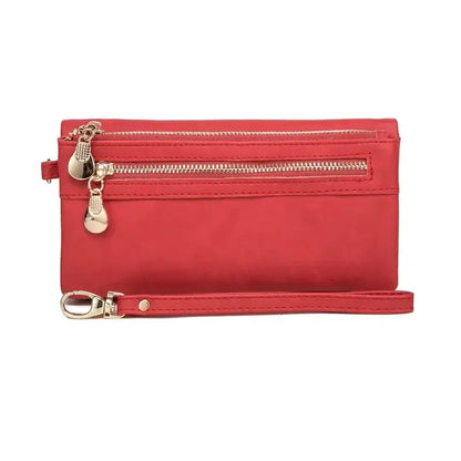 Porte-Carte Femme avec Fermeture Rouge