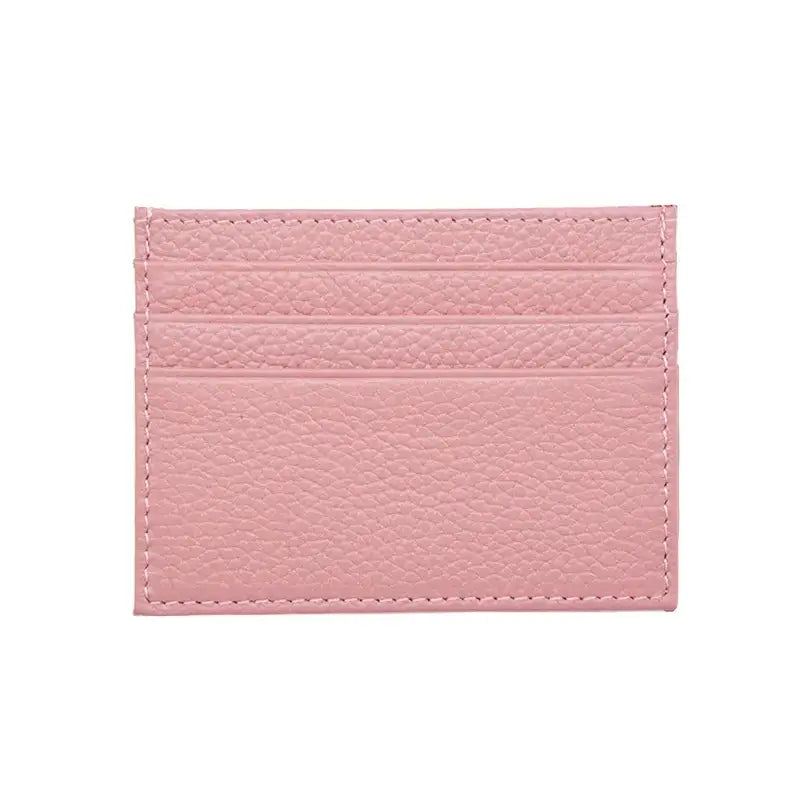 Porte-Cartes Cuir 4 Poches Rose