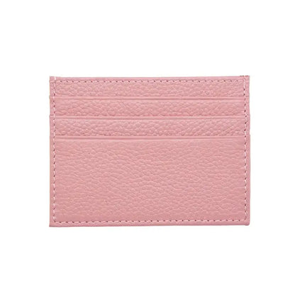 Porte-Cartes Cuir 4 Poches Rose
