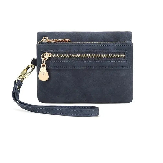 Portefeuille Compact Femme Bleu