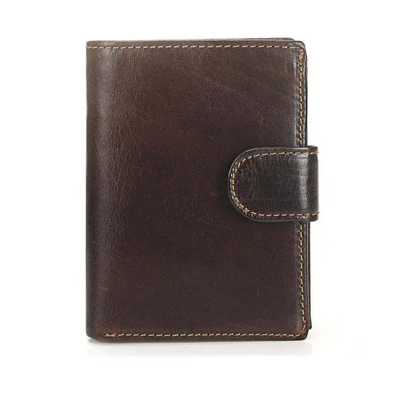 Portefeuille Cuir Homme Fa.Volmer RFID Marron/Noir - Look Usé Élégant