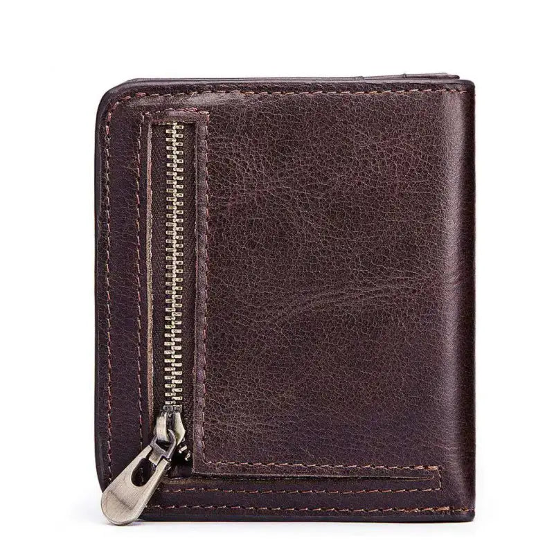 Portefeuille en Cuir pour Homme Marron foncé