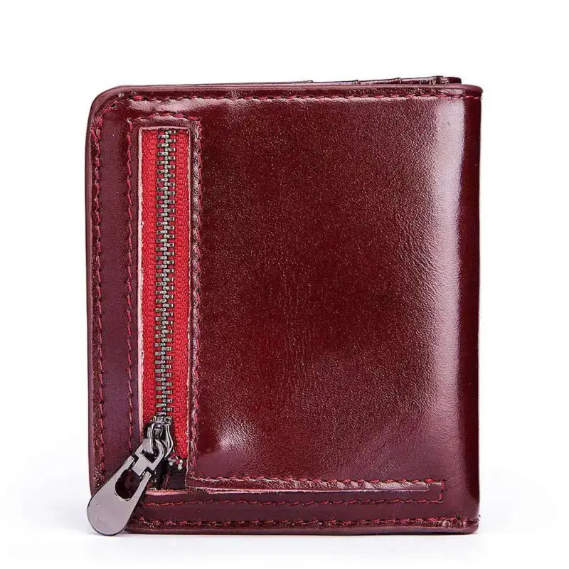 Portefeuille en Cuir pour Homme Rouge