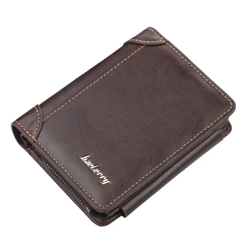 Portefeuille Homme avec Porte Monnaie Marron foncé