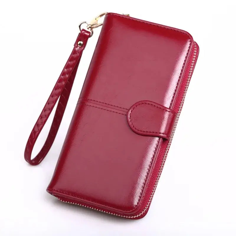 Portefeuille Long Femme Bordeaux