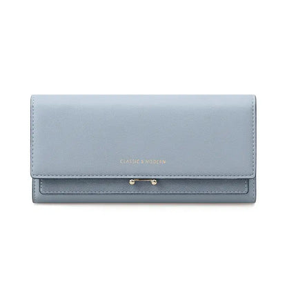 Portefeuille Pochette Femme Bleu clair