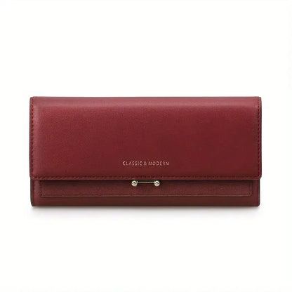 Portefeuille Pochette Femme Bordeaux