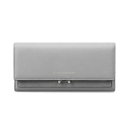 Portefeuille Pochette Femme Gris clair