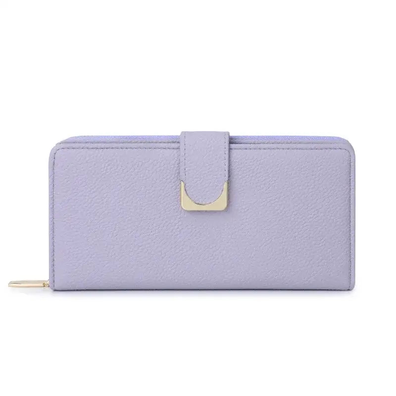 Portefeuille Porte Cartes Femme Uni Mauve