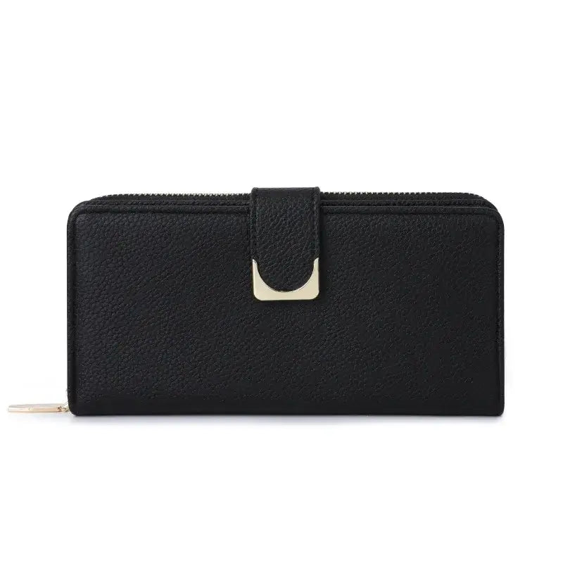 Portefeuille Porte Cartes Femme Uni Noir