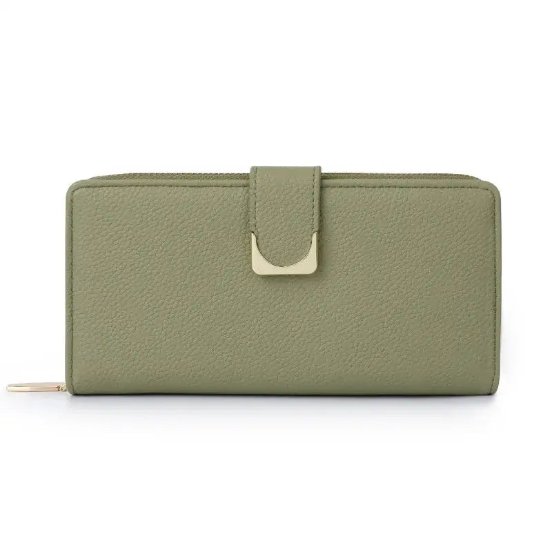 Portefeuille Porte Cartes Femme Uni Vert