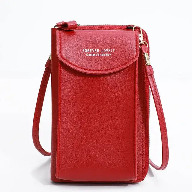 Sac Portefeuille Telephone Femme Rouge